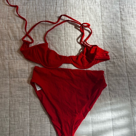 Mara Hoffman red high waisted bikini - Picture 3 of 6
